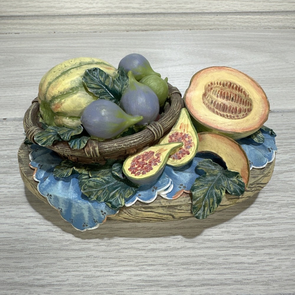 COLONIAL CANDLE of CAPE COP Melon Basket Topper for 22oz‎ Oval Jar 4x6.25" Resin